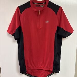 Nishiki Red Black Cycling Shirt Size Large